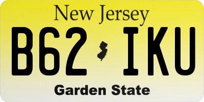 NJ license plate B62IKU