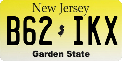 NJ license plate B62IKX