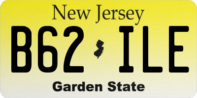 NJ license plate B62ILE