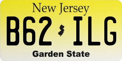 NJ license plate B62ILG