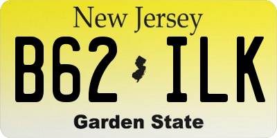 NJ license plate B62ILK