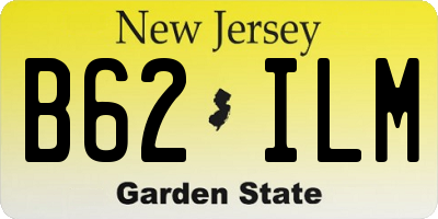 NJ license plate B62ILM