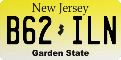 NJ license plate B62ILN