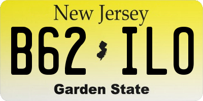 NJ license plate B62ILO