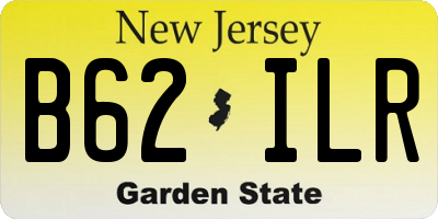 NJ license plate B62ILR