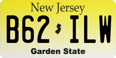 NJ license plate B62ILW