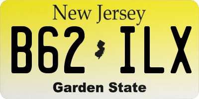 NJ license plate B62ILX