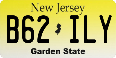 NJ license plate B62ILY