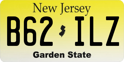 NJ license plate B62ILZ
