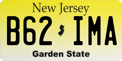 NJ license plate B62IMA