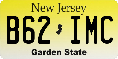 NJ license plate B62IMC