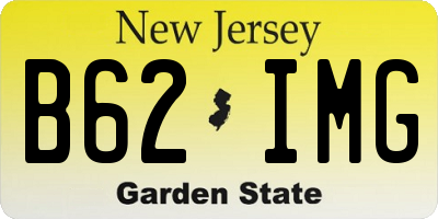 NJ license plate B62IMG