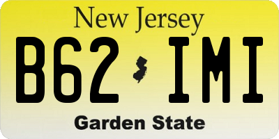 NJ license plate B62IMI