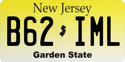 NJ license plate B62IML