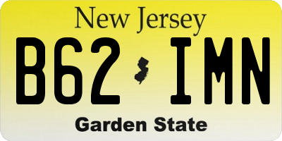 NJ license plate B62IMN