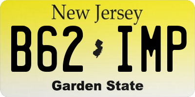 NJ license plate B62IMP