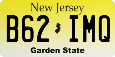 NJ license plate B62IMQ