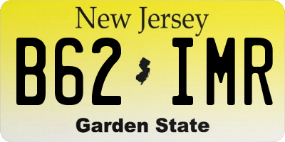NJ license plate B62IMR