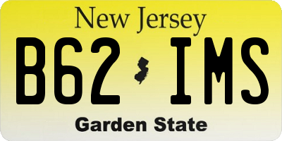 NJ license plate B62IMS