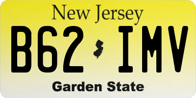 NJ license plate B62IMV