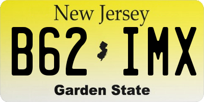 NJ license plate B62IMX