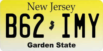 NJ license plate B62IMY