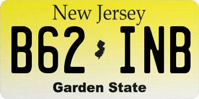 NJ license plate B62INB