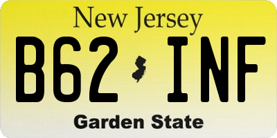 NJ license plate B62INF