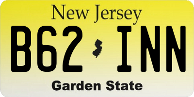 NJ license plate B62INN
