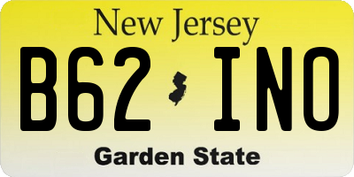 NJ license plate B62INO