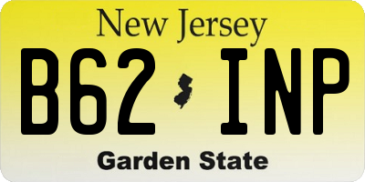 NJ license plate B62INP