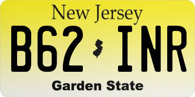 NJ license plate B62INR
