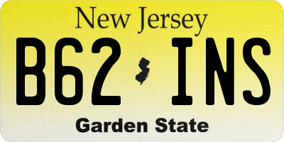 NJ license plate B62INS