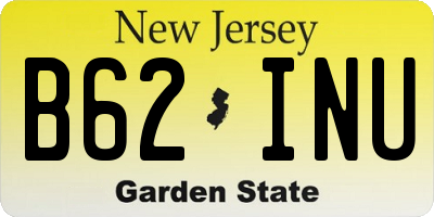 NJ license plate B62INU