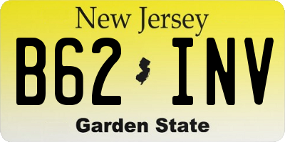 NJ license plate B62INV