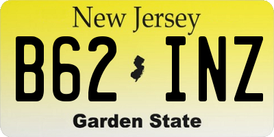 NJ license plate B62INZ