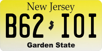 NJ license plate B62IOI