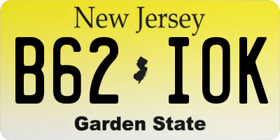 NJ license plate B62IOK