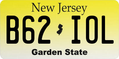 NJ license plate B62IOL