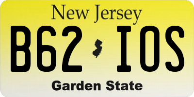 NJ license plate B62IOS
