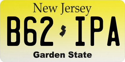 NJ license plate B62IPA