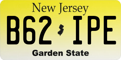 NJ license plate B62IPE
