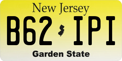 NJ license plate B62IPI