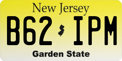 NJ license plate B62IPM