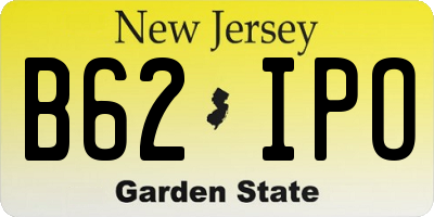 NJ license plate B62IPO