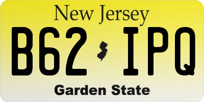 NJ license plate B62IPQ