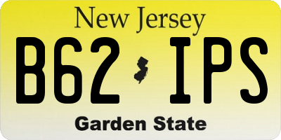 NJ license plate B62IPS
