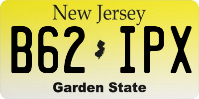 NJ license plate B62IPX