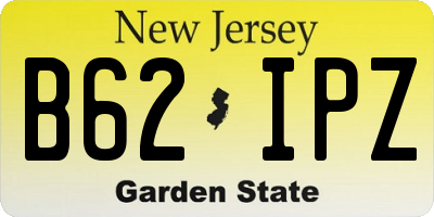 NJ license plate B62IPZ