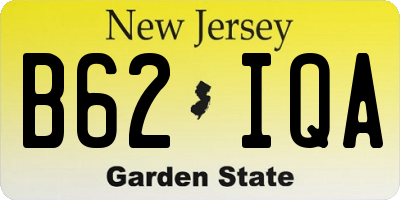 NJ license plate B62IQA
